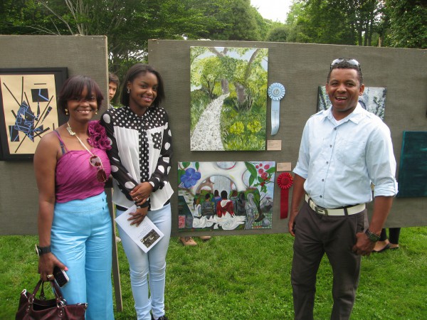 Ana Pinales and family, Longwood HS, 2nd place winner, Painting