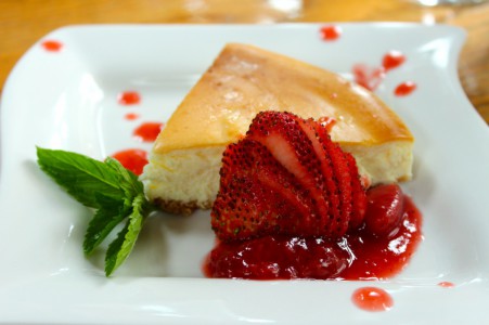 Cheesecake The Driver's Seat Restaurant in Southampton Village. 