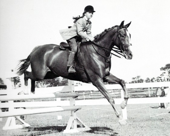 Young Jackie Bouvier horse jumping