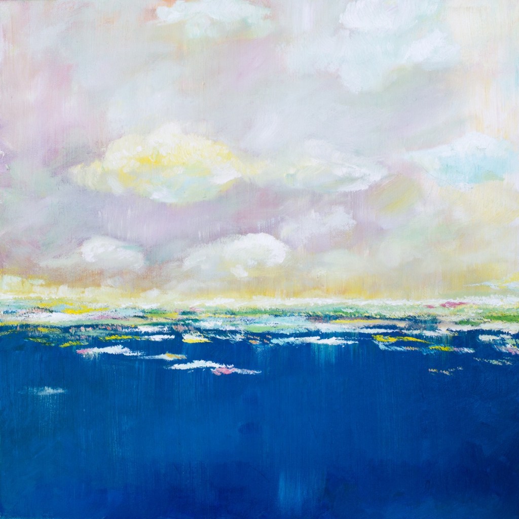 "Blue Bay" by Danielle M. Rodger 20x20 oil on canvas