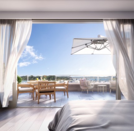 An artist's rendering of a Harbor's Edge penthouse.