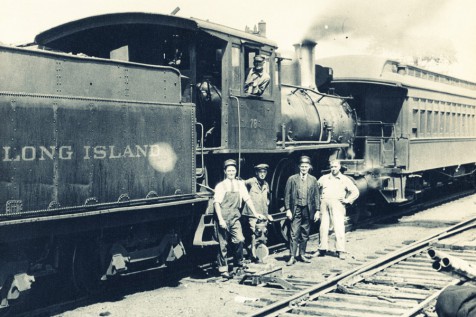 LIRR Engineer James Muldoon and workers c. 1920