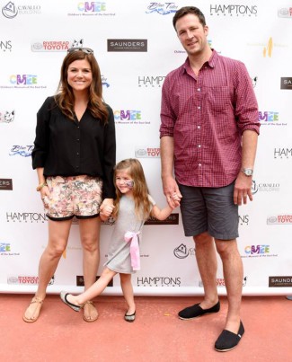 Tiffani Thiessen with her Husband Brady Smith, and Daughter Harper, at the Children’s Museum of the East End’s 6th Annual Family Fair on Saturday, July 19, in Bridgehampton, NY.