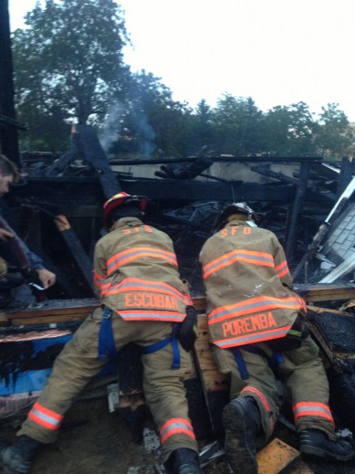 Fire destroys Seven Ponds Lane home in Water Mill. Photo credit: Courtesy Southampton Fire Department