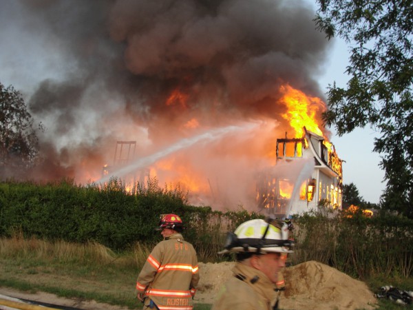 Fire destroys Seven Ponds Lane home in Water Mill. Photo credit: Courtesy Southampton Fire Department