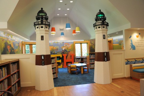 East Hampton Library's redesigned children's wing has a distinctly “East End” look and feel.