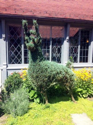 Topiary at the East Hampton Library children's wing