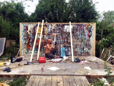 Kenneth Husband deconstructing his shed studio