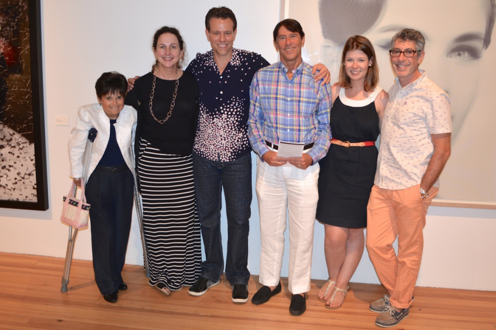 Southampton Arts Center co-chair Whitney Stevens, director Michele Thompson, Adam Pascal, board member Paul Travis, program associate Allison Bourquin and Mark Fichandler.