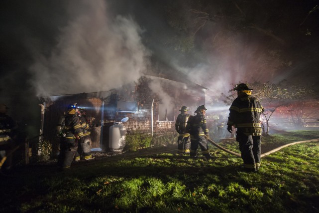 Fire gutted the house at 787 Accabonac Road on September 13.