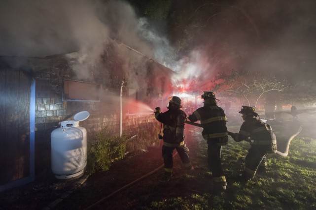 Fire gutted the house at 787 Accabonac Road on September 13.