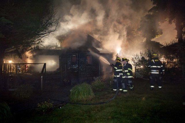 Fire gutted the house at 787 Accabonac Road on September 13.
