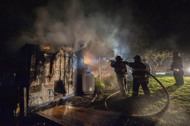 Fire gutted the house at 787 Accabonac Road on September 13.