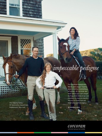 Topping Family in an ad for Corcoran, shot by AnnieLeibovitz