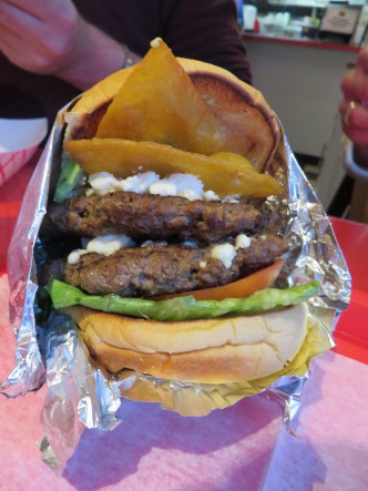 A double burger at Boom Burger.