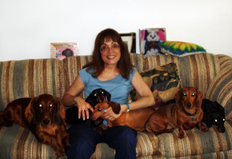 Barbara Anne Kirshner and her beloved doxies