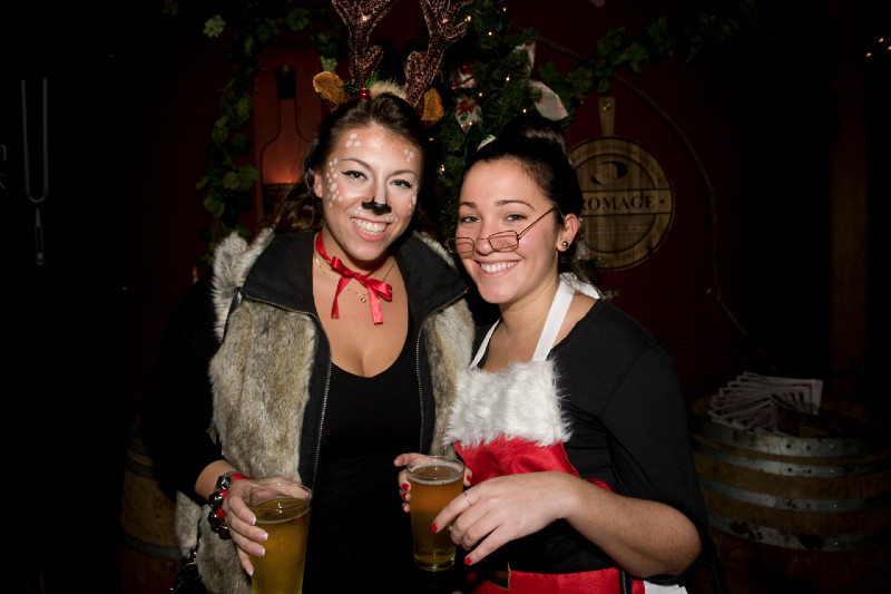 For Santacon, even the reindeer Lauren Sessa gets a night out with Mrs. Claus, Michelene Hall.