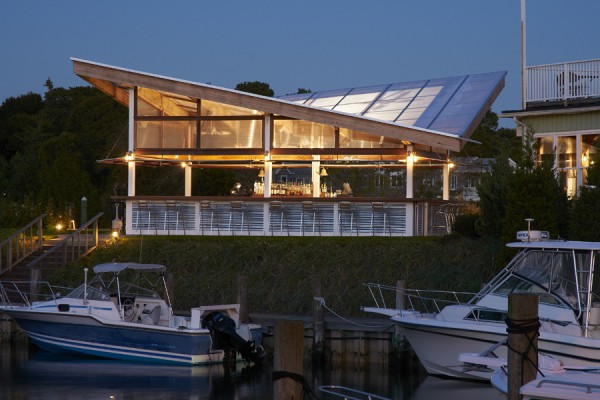 The Cowfish outdoor bar in Hampton Bays, designed by Pamela Glazer.