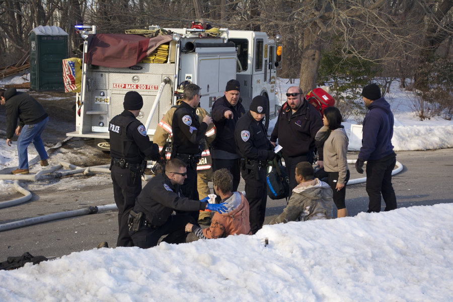 Emergency personnel tend to the victims. Photo credit: Brendan J. O'Reilly
