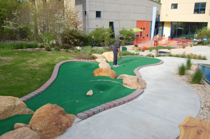 The minigolf course at the Children’s Museum of the East End. 