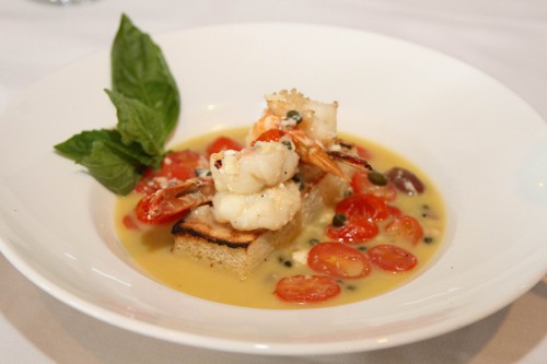 75 Main's Shrimp Saganaki. 