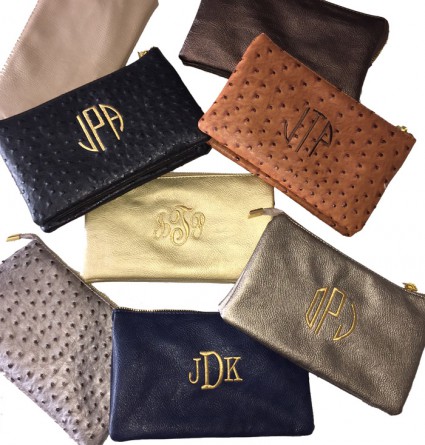 Monogrammed Three-Way Bags from The Bride's Maids Shop