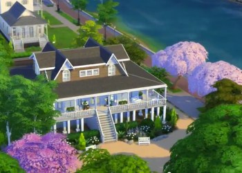 Emily Thorne's Hamptons Beach House from Revenge on The Sims 4, By BSimBuilder