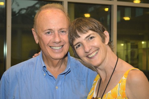 Roger Rosenblatt and Julie Sheehan at a recent Southampton Arts Summer Writers Conference. Photo credit: Star Black