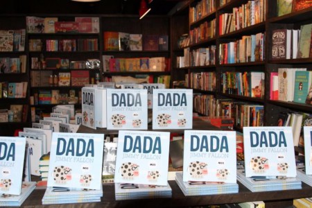 "Your Baby's First Words Will Be Dada" os display at Harbor Books.  