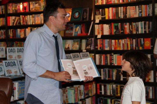 Jimmy Fallon reads "Your Baby's First Words Will Be Dada."