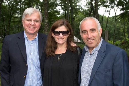 N.Y. State Assemblyman Fred Thiele with wife NancyLynn and Suffolk County Legislator Jay Schneiderman.