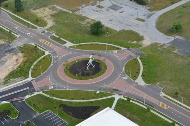 “Walking Figure" sculpture on display in Westhampton.