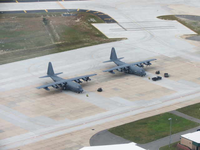 Military planes at Gabreski Airport. 