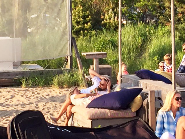 Leonardo DiCaprio and Kelly Rohrbach at Surf Lodge in Montauk