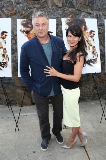 Alec Baldwin and Hilaria Baldwin attend the "Mission: Impossible - Rogue Nation" special screening at United Artists East Hampton Cinema