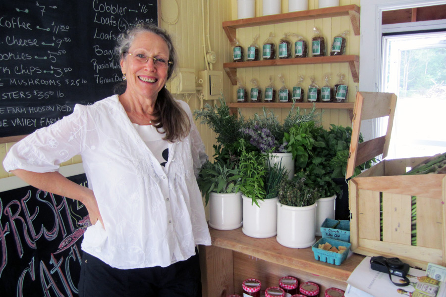 Chef Sarabeth Levine at the Serene Green Farmstand in Sag Harbor