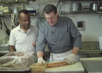 Waldo Cabrera of MyLITV and Arthur Wolf of Smokin' Wolf BBQ.