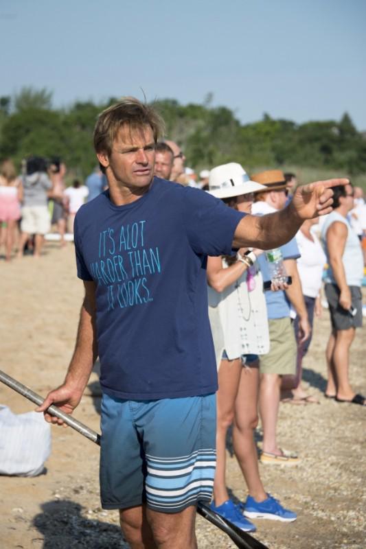 Laird Hamilton at the Paddle for Pink. 