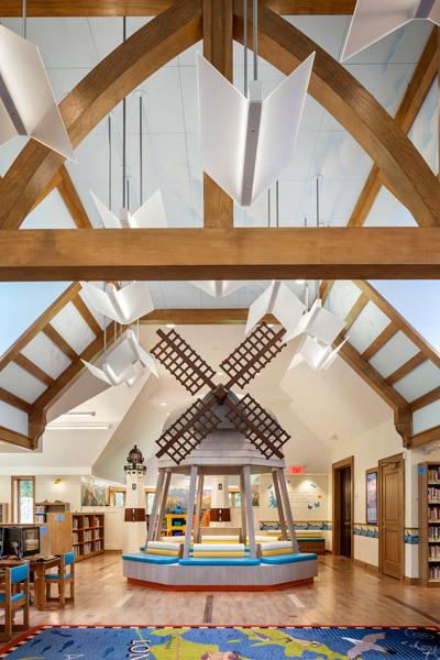 Inside the East Hampton Library.