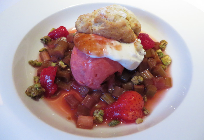 Rhubarb Shortcake at North Fork Table & Inn