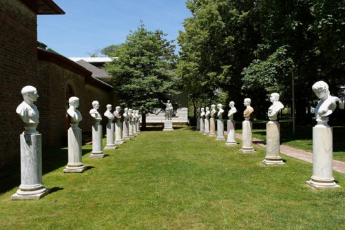Roman statues at Southampton Arts Center