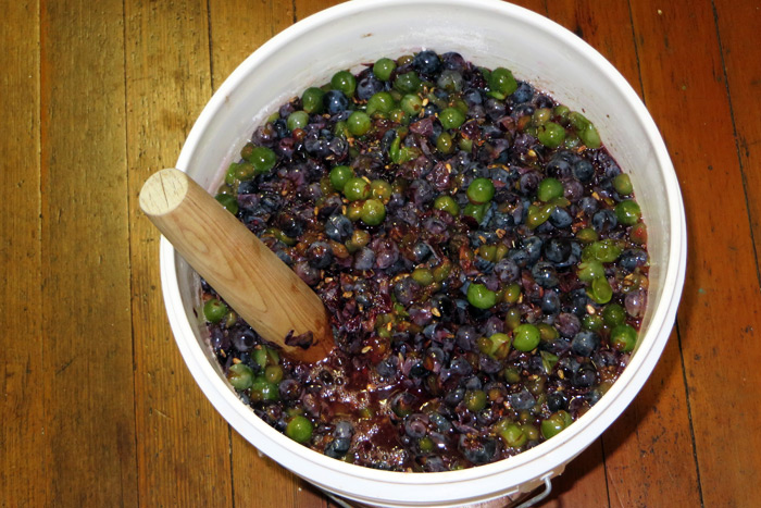 The winemaking begins