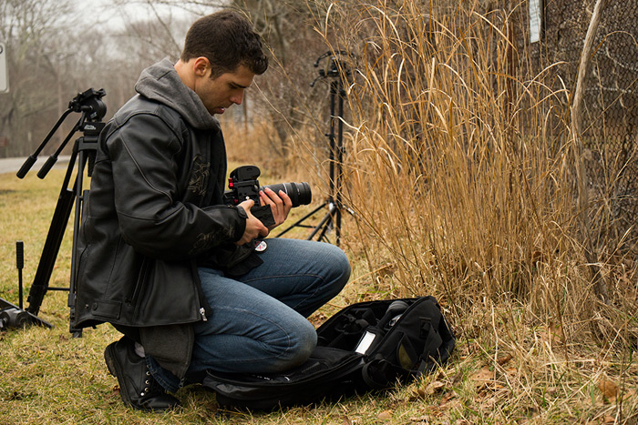 Christopher Garetano filming Montauk Chronicles