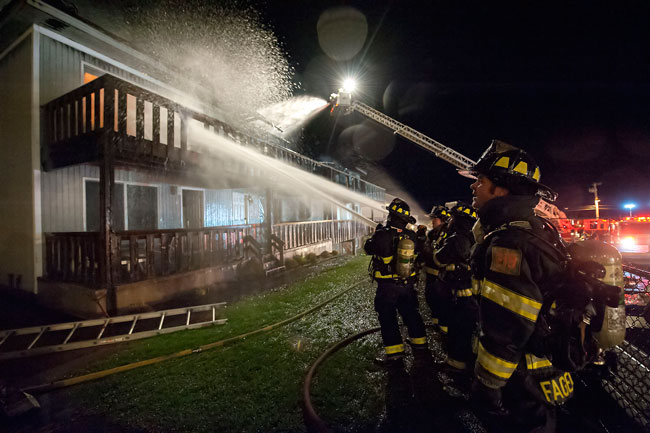 A Friday, October 30, 2015 fire at Hartman's Briney Breezes Motel in Montauk.
