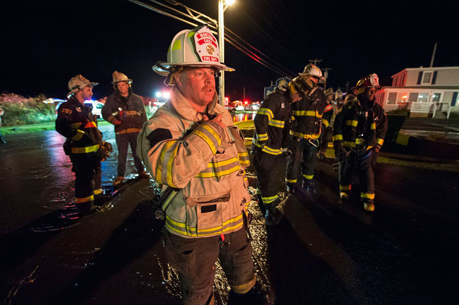 A Friday, October 30, 2015 fire at Hartman's Briney Breezes Motel in Montauk.