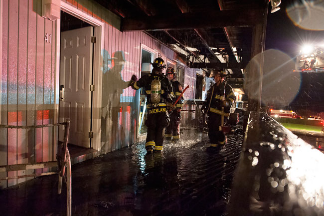 A Friday, October 30, 2015 fire at Hartman's Briney Breezes Motel in Montauk.