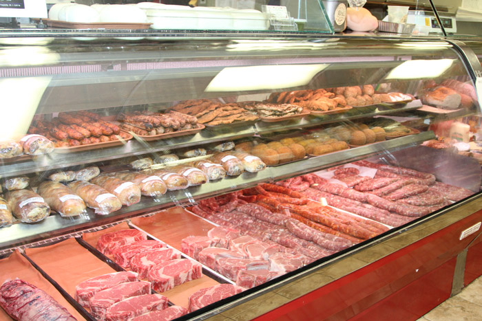 Inside Delfiore's Pork Store. 
