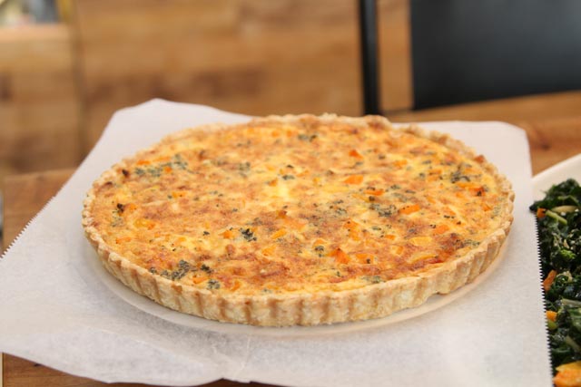 Quiche made with seasonal vegetables