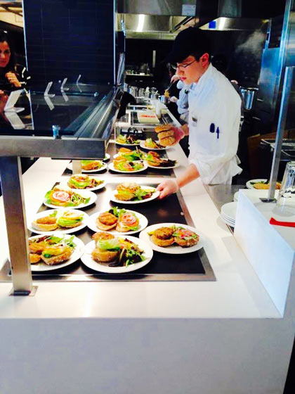 Preparing fishburgers