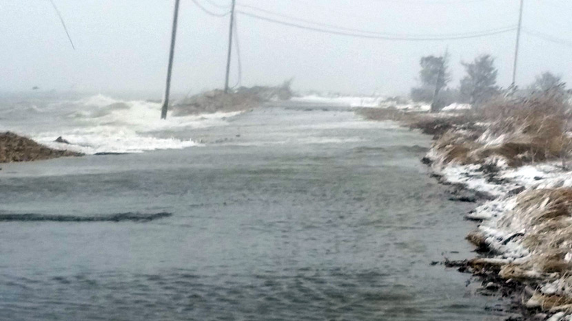 Gerard Drive also flooded on Monday morning